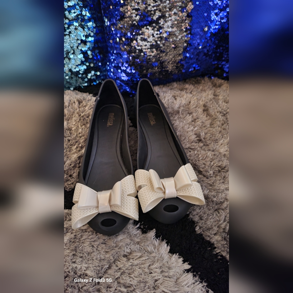 Melissa Ultragirl Sweet sandals blue and cream size 8